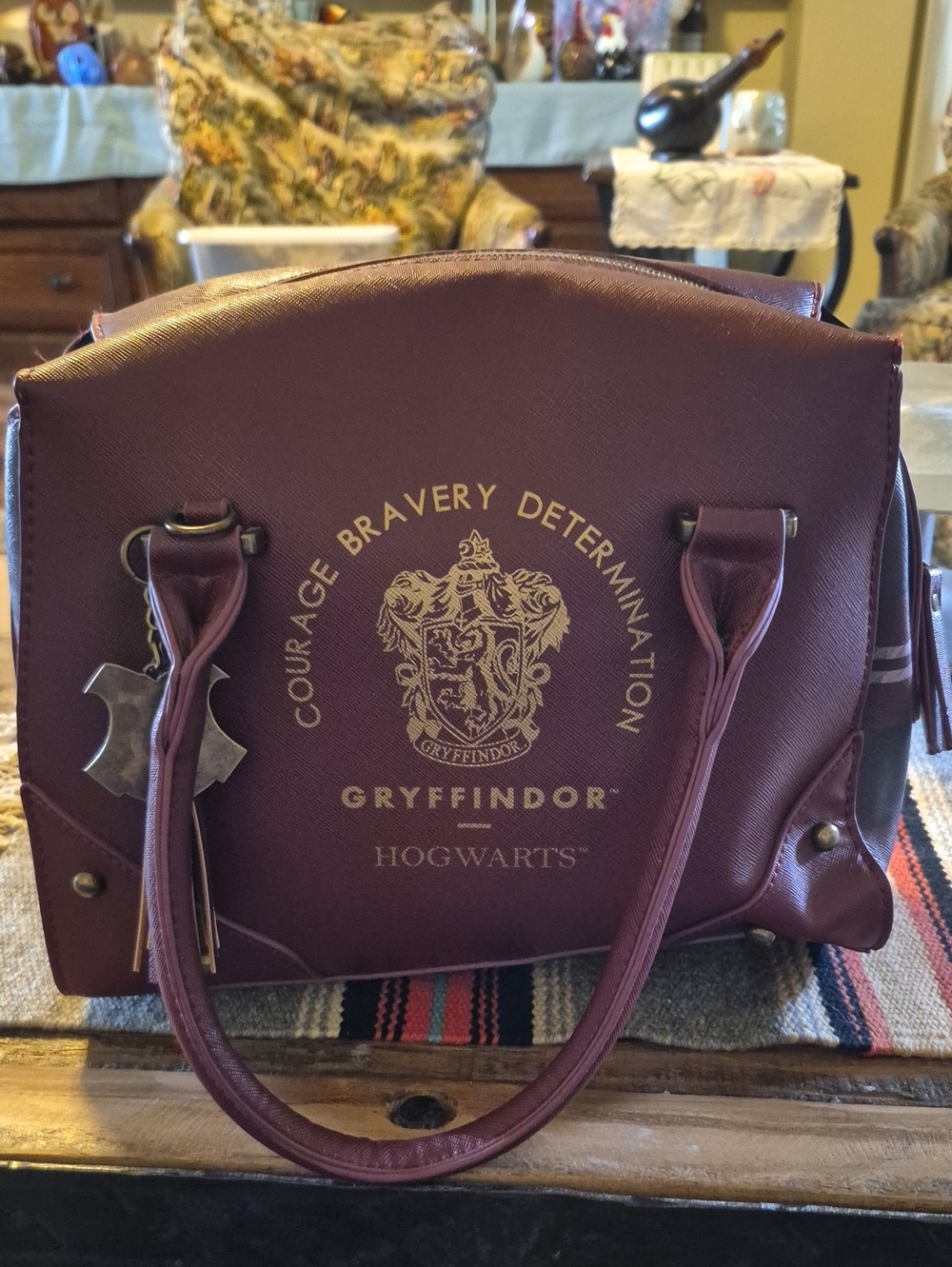 Harry Potter 2 Way Carry Structured Gryffindor Hogwarts Crossbody Shoulder Bag.